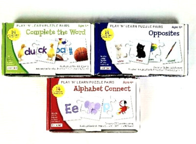 Puzzle Pairs Alphabet Connect-Complete the Word-Opposites 4+Bendon Play N Learn