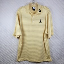 FJ Footjoy Polo Shirt Men's Medium Short Sleeve Spandex Golf Performance Stain