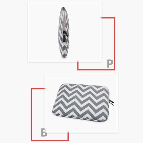 10 Wavy Pattern Notebook Liner Bag - Wavy Design - Light Green - Picture 5 of 11