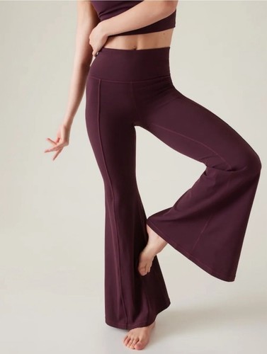 Athleta XST XS TALL Elation ULTRA FLARE Pant, Spiced Cabernet High-Rise Pants