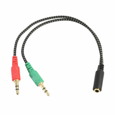 Microphone adapter cable Headset Splitter Cable for PC