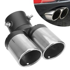 2.5 Inlet 2.4 Outlet Dual Exhaust Tip Bolt-on Exhaust Tailpipe Car Sedan Suv