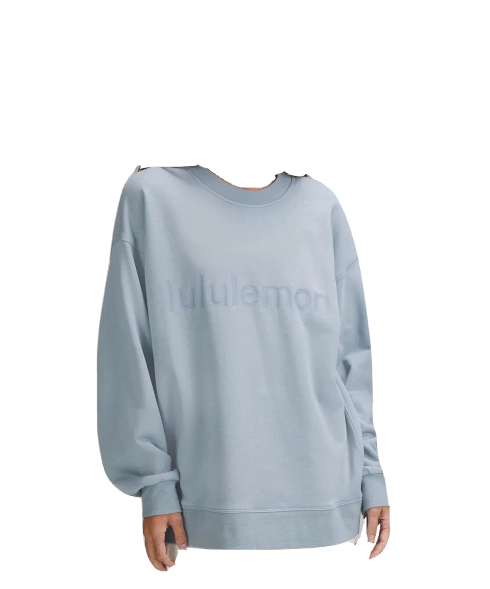 NWT Lululemon Perfectly Oversized Crew *GRAPHIC Chambray Size 4