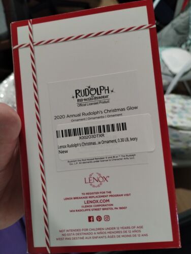 Lenox 2020 Rudolph's Christmas Glow Jahresornament NEU IM KARTON - Bild 2 von 5