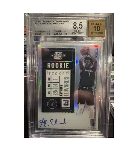 2020 Panini Contenders Optic ANTHONY EDWARDS Rookie RC AUTO #137 BGS 8.5 10 AUTO