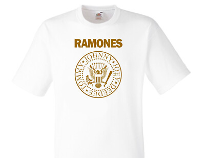 Ramones weisse Music Metal Rules Rock T-Shirt -010