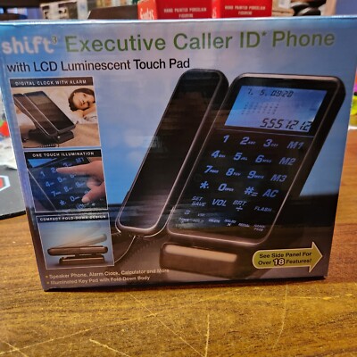 NEW Shift 3 Executive Desk Phone Caller ID LCD Touch Panel Alarm Clock Seniors