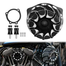 Drift Air Filter Cleaner Gray Intake For Harley Touring Road King Glide 00-2007