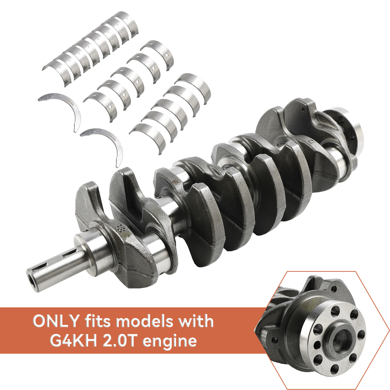 G4KH 2.0T Engine Crankshaft with Main & Rod Bearings for Hyundai Sonata Kia Optima