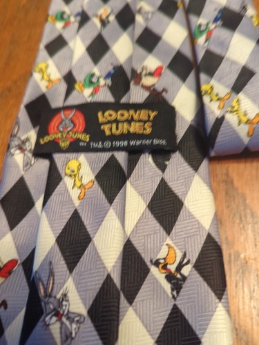 2 Vintage Looney Tunes Men's Ties Balancine & Looney Tunes Brands Taz Tweety - Picture 8 of 9