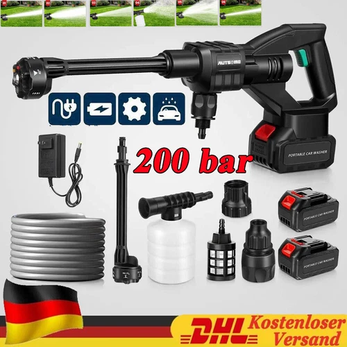 Profi Für 21V Makita 2 Akku Hochdruckreiniger Mobiler Druckreiniger Wasser DHL - Bild 1 von 18