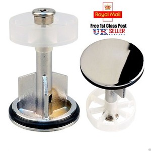 Chrome Plated Sink Waste Pop Up Plug Bathroom Kitchen Push Button