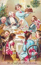 10099.Decor Poster.Room wall Interior art design.Merry Christmas family dinner