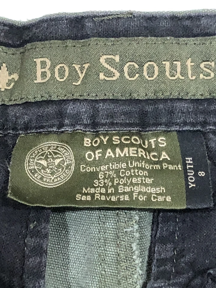 Boy Scout YOUTH 8 Official Convertible 27x24 WINTER Canvas Pants Shorts H101z - Image 3 of 4
