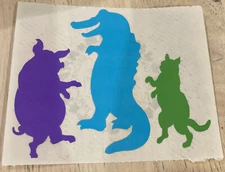 Vintage 1988 Mrs. Grossman stickers. Dancing animals