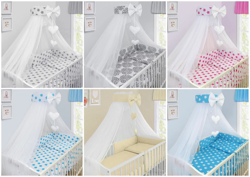 BABY NURSERY CANOPY DRAPE MOSQUITO NET WITH HOLDER TO FIT COT  - Image 4 of 4