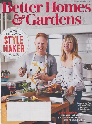 Better Homes & Gardens May 2021 Jesse Tyler Ferguson and Julie Tanous - Style Ma