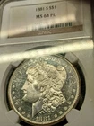 1881-S Morgan Dollar  MS64 PL