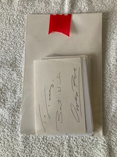 50 TV Music and Film Job Lot Signed White Album Pages Collection Autographed H