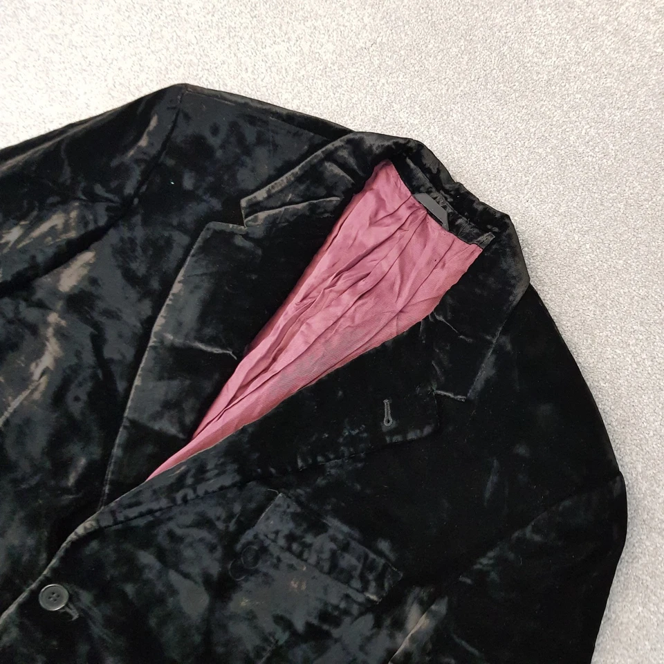 Paul Smith Mens Jacket 38 Black Velvet Tuxedo Smoking Blazer Dinner Cigar VTG - Image 2 of 4