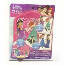 Disney Princess Magnetic Dress Up Closet Playset Ariel Jasmine Dolls NEW Toy