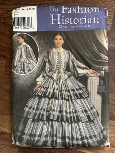 SIMPLICITY #9761 Civil War Era Two-Piece Dress 1850-1860 Size  RR 14-20 UNCUT - Picture 1 of 6