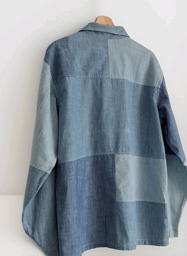 POLO RALPH LAUREN PATCHWORK COTTON OVERSHIRT. SIZE L - Picture 9 of 12