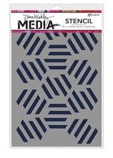 Dina Wakley Media Stencils 9"X6" Fractured Hexagons