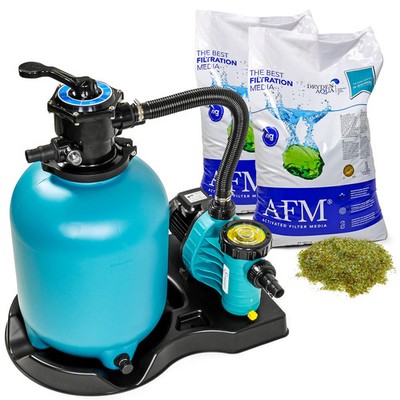 Sandfilter Sand Filter Pool Set BRILLANT+ 400 AquaPlus 8 + AFM Filtermaterial