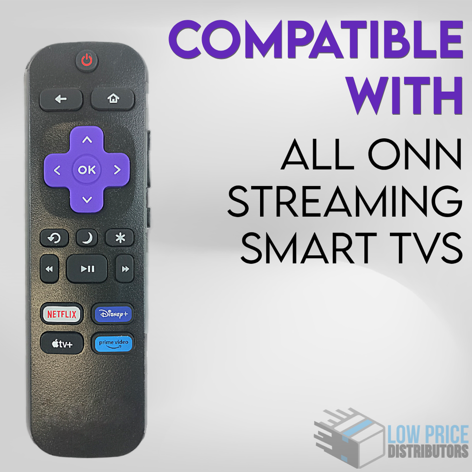 New Original Onn TV Remote 3026000173 RC-ALIR Netflix Disney+ Apple TV+ ...