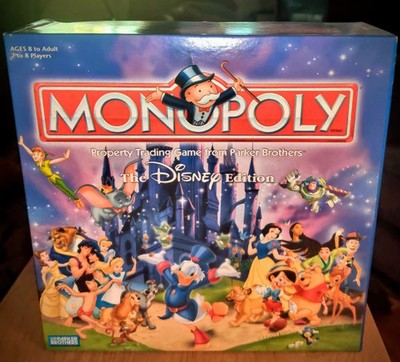 Disney Edition Monopoly COMPLETE Board Game 2001 Pewter Figures UNOPENED