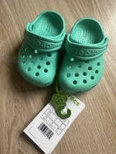 Image of New Crocs classic clog blue turquoise/lagoon baby toddler child boys sandals C4