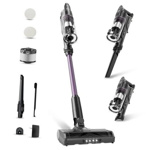 Cordless Vacuum Cleaner,45Mins Vacuum Cleaners for Home,Stick Purple