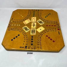 Handmade Wood TOCK Game Board Folding - No Cards/Marbles