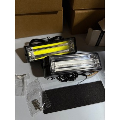 COB Amber Car Truck Emergency Beacon Warning Hazard Flash Strobe Light 12-24V
