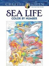 Image of Creative Haven Sea Life Color by Number Coloring Book by George Toufexis (Englis