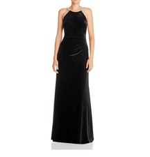 AQUA FORMAL Womens Straps Lined Sleeveless Full-Length Evening Gown Dress