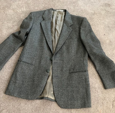 Yves Saint Laurent Menswear Wool Mark Gray Blazer Jacket 2 Button 20 in PTP