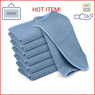 Ekedalen Microfiber Cleaning Cloth Waffle Weave for Dusting Absorbent Towel Quic