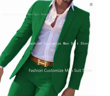 Classic Summer Men's Suit 2PCS For Wedding Formal Solid Suit Including Jacket P