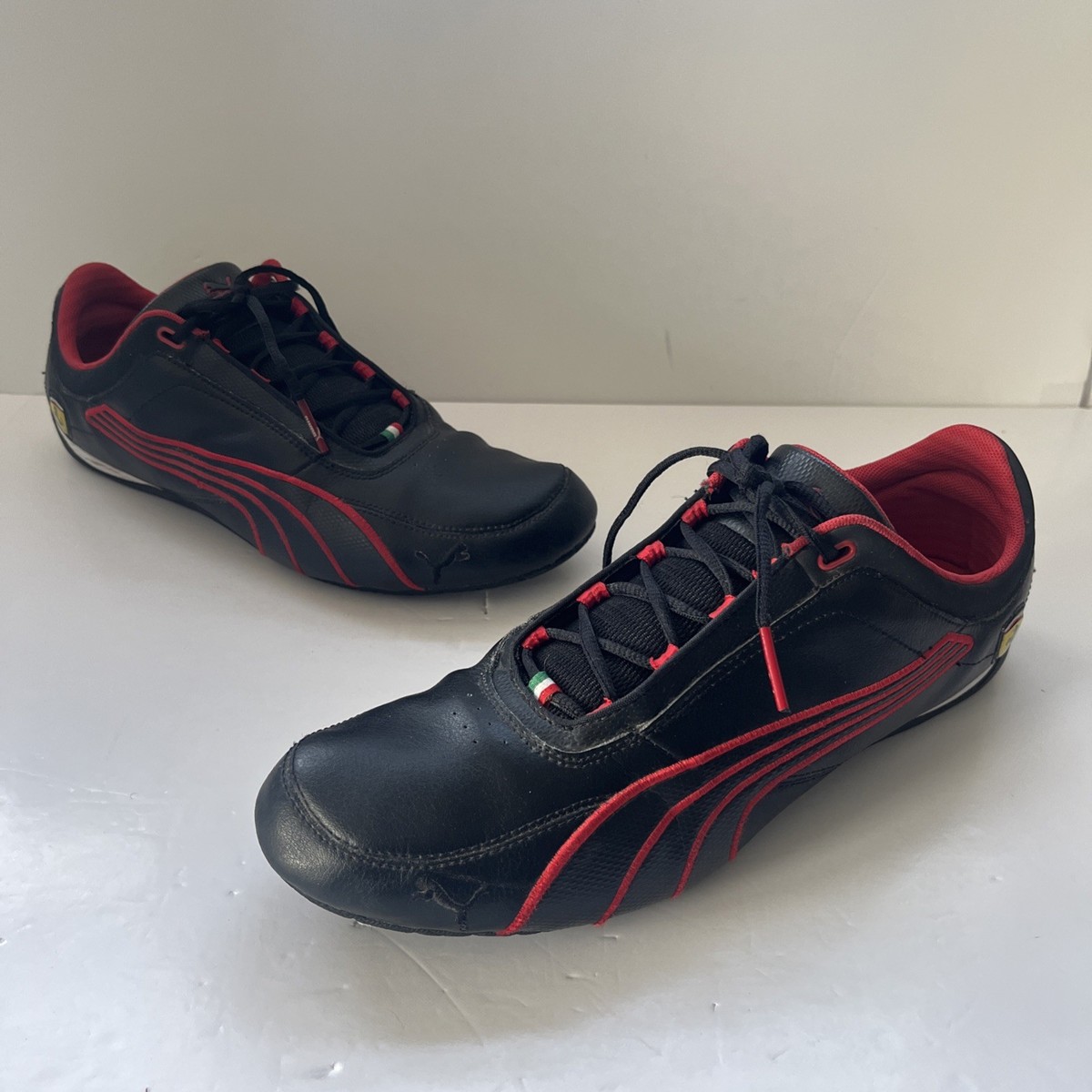 00’s Puma×Ferrari driving shoes leather Puma x Ferrari Drift Cat 4 SF Shoes Leather Driving Sneaker