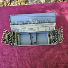 HUOT Drill Bit Index w/bits. Lettered Numbered, and Fractional.