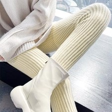 Freizeit Frauen Gerippte Strick Strumpfhose Winter Thermol blickdicht M-2XL