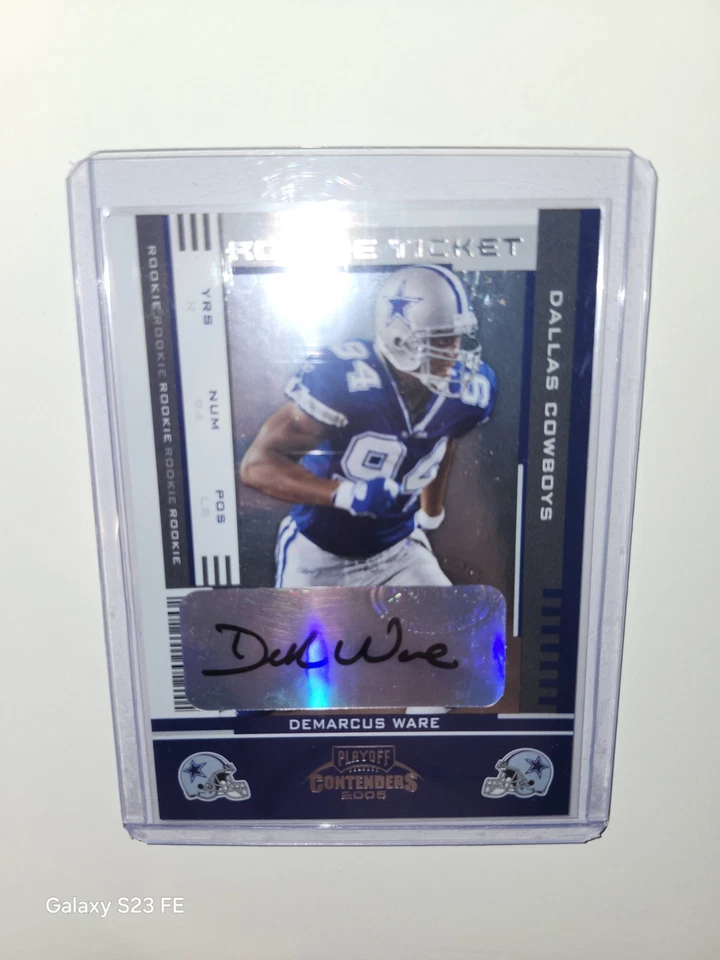 2005 Playoff Contenders - Rookie Ticket Auto DeMarcus Ware #133 (AU, RC) Cowboys - Image 2 of 4