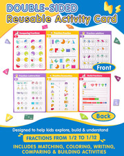 Magnetic Fraction Demonstration Book Manipulatives Tiles Circles Montessori Math