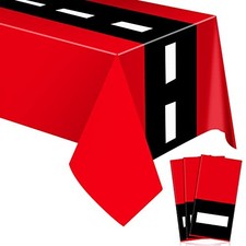 Sheets Car Birthday Party Supplies Racing Party Decorations Road 3 Red