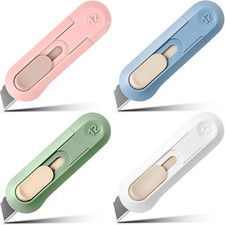 Box Cutter,Retractable Opener, Package Easy 4 Pcs Cutter