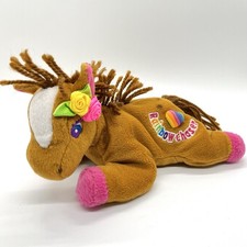 Vintage 1998 Lisa Frank 8" Rainbow Chaser Horse Bean Bag Plush Stuffins 1990s