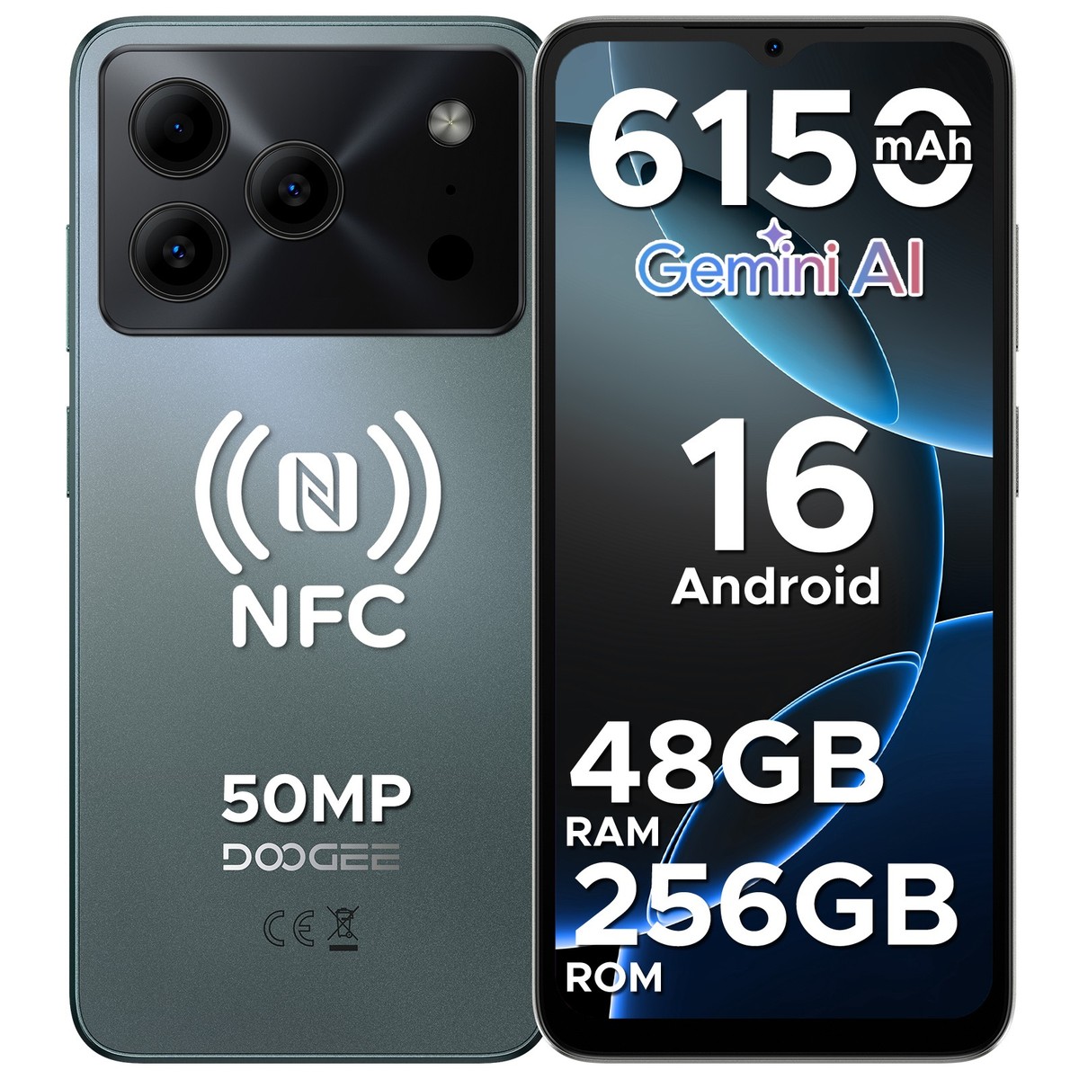 DOOGEE Note56Plus Unlocked Android 16 Cell Phone 48GB+256GB