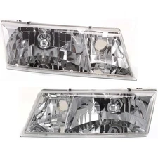 Headlights Headlamps Left & Right Pair Set for 98-02 Mercury Grand Marquis